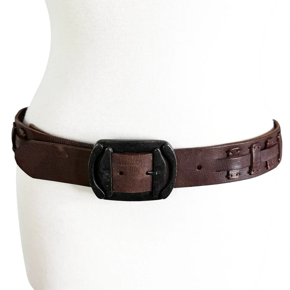 Vintage Levi’s Leather Woven Belt Brown unisex Size 36